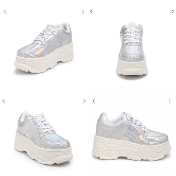 iridescent platform sneakers